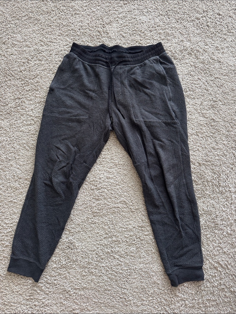 lululemon athletica Black Textured Jogger Pants